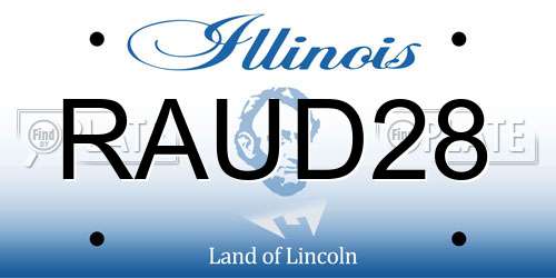 RAUD28 Illinois License Plate