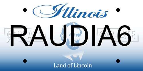 RAUDIA6 Illinois License Plate