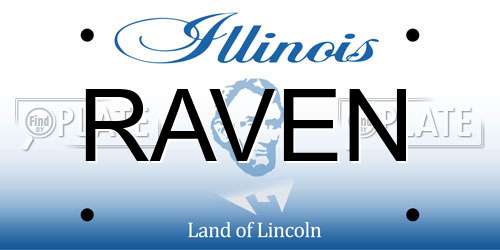 RAVEN Illinois License Plate