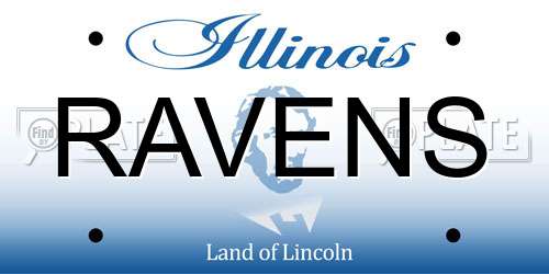 RAVENS Illinois License Plate