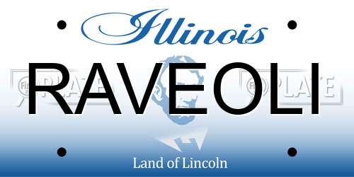 RAVEOLI Illinois License Plate