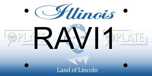 RAVI1 Illinois License Plate