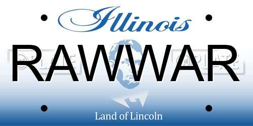 RAWWAR Illinois License Plate
