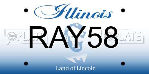 RAY58 Illinois License Plate