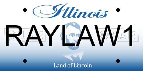 RAYLAW1 Illinois License Plate