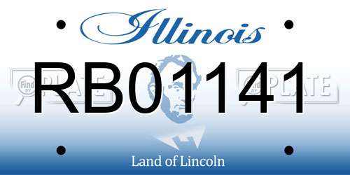 RB01141 Illinois License Plate
