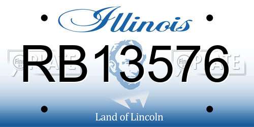 RB13576 Illinois License Plate