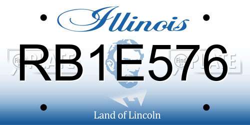 RB1E576 Illinois License Plate