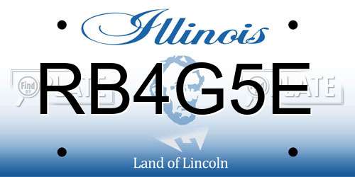 RB4G5E Illinois License Plate