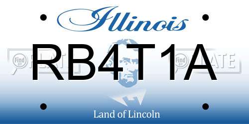 RB4T1A Illinois License Plate