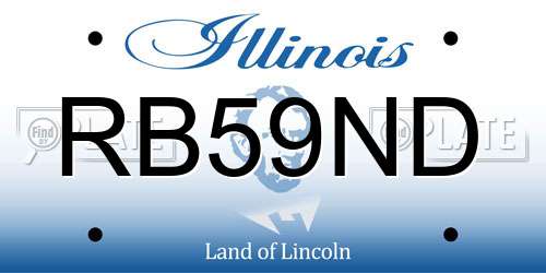 RB59ND Illinois License Plate