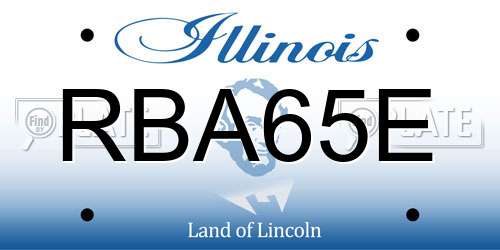 RBA65E Illinois License Plate