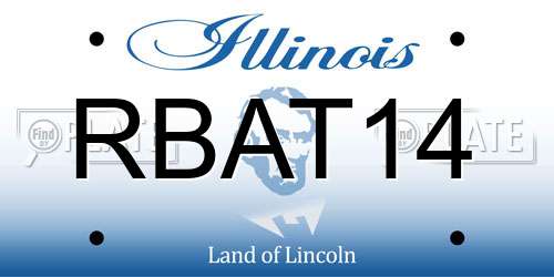 RBAT14 Illinois License Plate