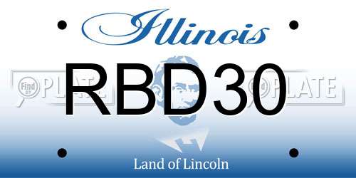RBD30 Illinois License Plate