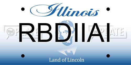 RBDIIAI Illinois License Plate