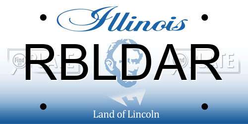 RBLDAR Illinois License Plate