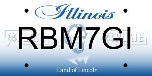 RBM7GI Illinois License Plate