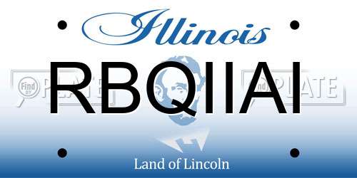 RBQIIAI Illinois License Plate