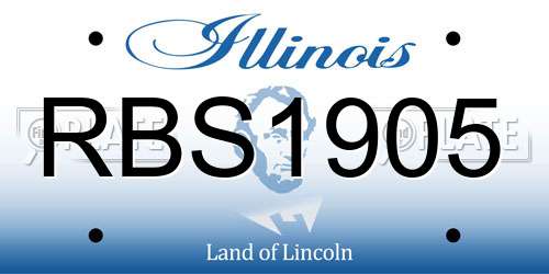 RBS1905 Illinois License Plate