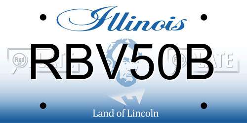 RBV50B Illinois License Plate