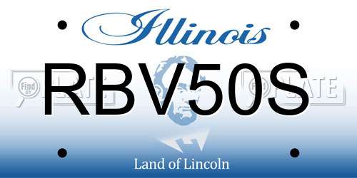 RBV50S Illinois License Plate