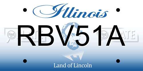 RBV51A Illinois License Plate
