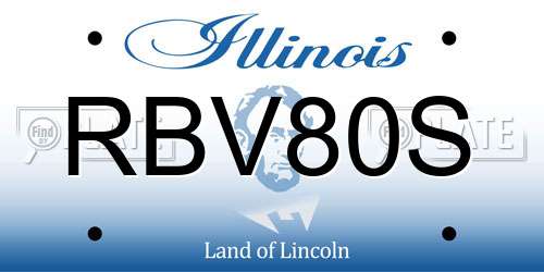 RBV80S Illinois License Plate