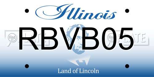RBVB05 Illinois License Plate