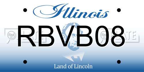RBVB08 Illinois License Plate