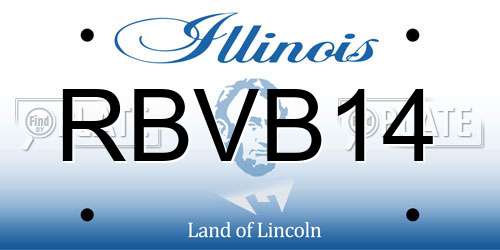 RBVB14 Illinois License Plate