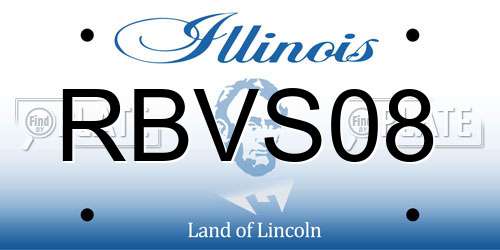 RBVS08 Illinois License Plate
