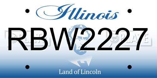 RBW2227 Illinois License Plate