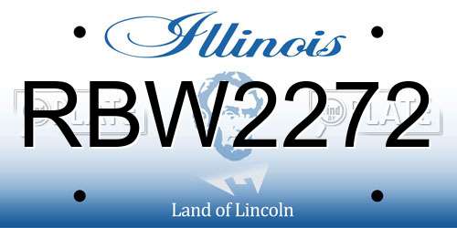 RBW2272 Illinois License Plate