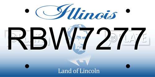 RBW7277 Illinois License Plate