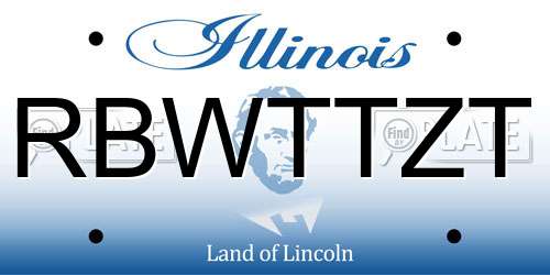 RBWTTZT Illinois License Plate