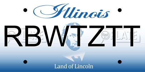 RBWTZTT Illinois License Plate