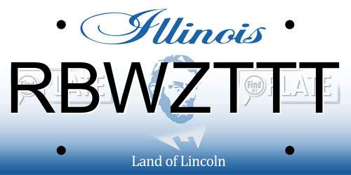 RBWZTTT Illinois License Plate