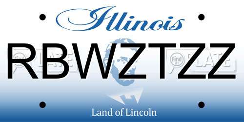 RBWZTZZ Illinois License Plate