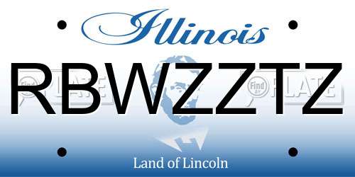 RBWZZTZ Illinois License Plate