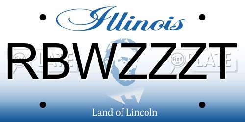 RBWZZZT Illinois License Plate