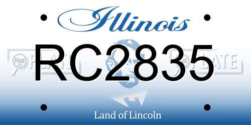 RC2835 Illinois License Plate