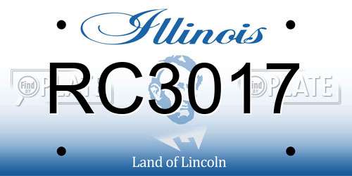 RC3017 Illinois License Plate