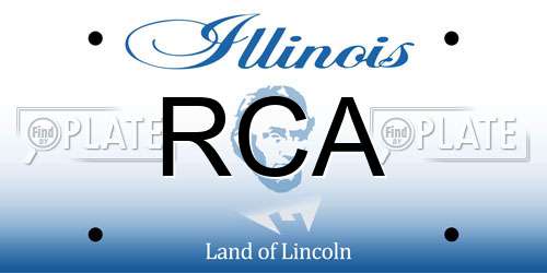RCA Illinois License Plate