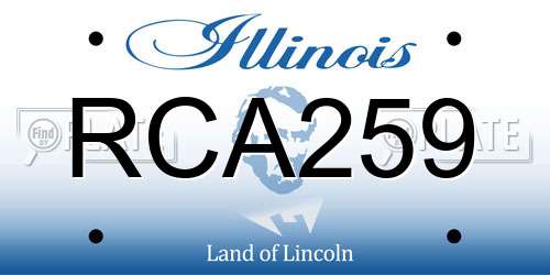 RCA259 Illinois License Plate