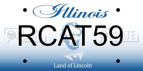 RCAT59 Illinois License Plate