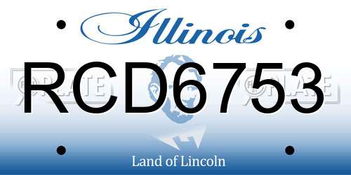 RCD6753 Illinois License Plate