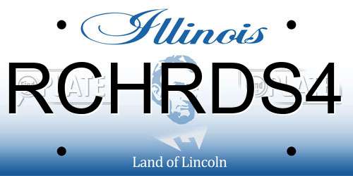 RCHRDS4 Illinois License Plate