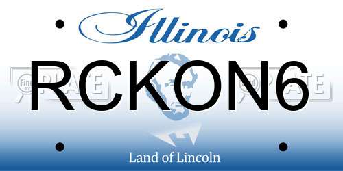 RCKON6 Illinois License Plate