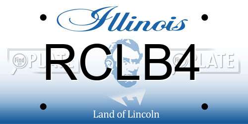 RCLB4 Illinois License Plate