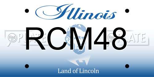 RCM48 Illinois License Plate